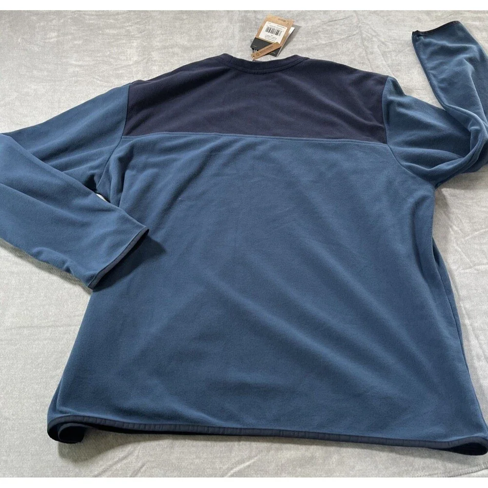 NWT North Face TKA Glacier Pullover Crew Mens XXL Blue/Navy Fleece Standard Fit